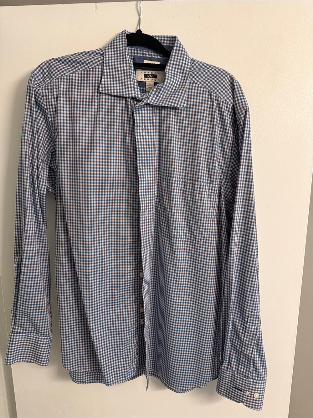 Joseph Abboud Blue Gingham Dress Shirt